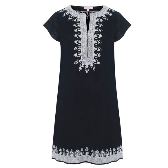 Calypso St. Barth Rowena Cotton Embellished Tunic Size XS Tropical Resort - Picture 4 of 9